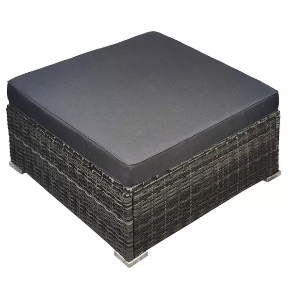 1 Seater Outdoor Ottoman | LONDON RATTAN Wicker Lounge