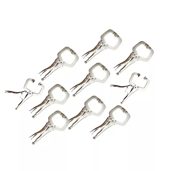10pc Heavy Duty Steel C-Clamps 6" Mig Welding Locking Plier Vice Grip
