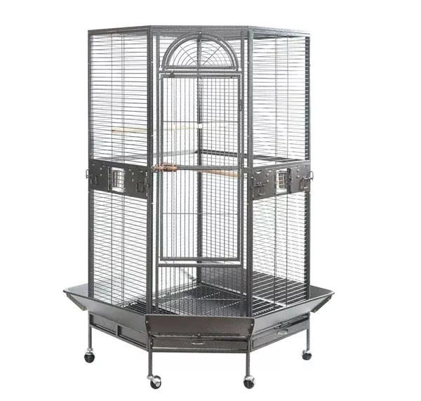 161cm XL Corner Bird Cage Pet Parrot Aviary with Castor Wheel