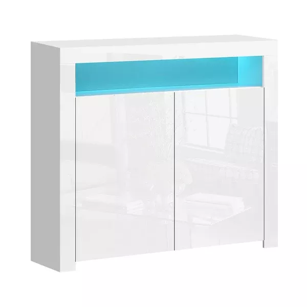2 Doors White Buffet Sideboard Cabinet / Storage Cupboard