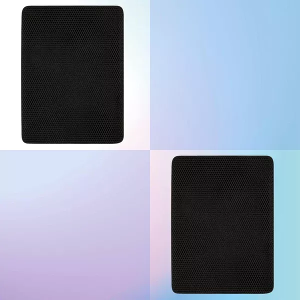 2 x Double Layer Cat Litter Tray Trap Mat | Catch Cat Litter | House Box Pad Toilet Mat