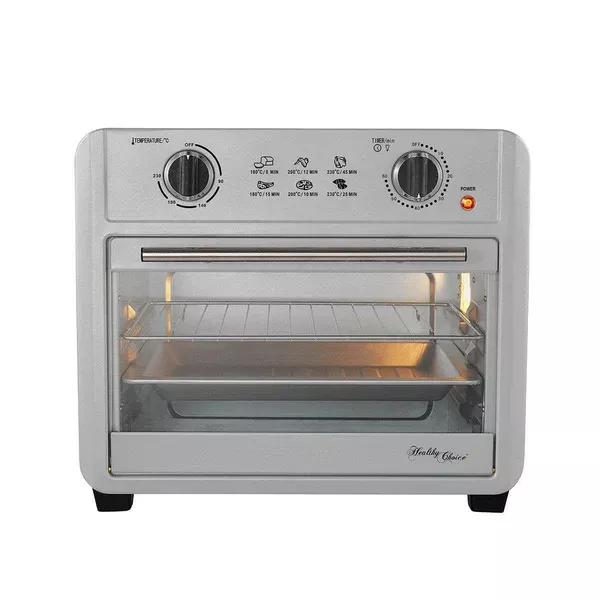 23L Air Fryer Oven | 3 Cooking Accessories | Silver