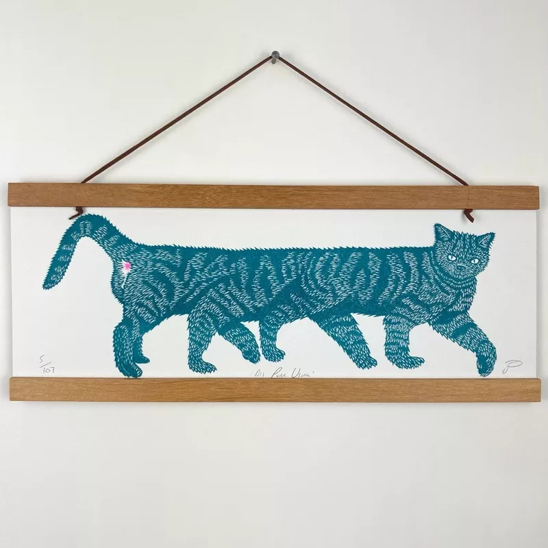 ‘Ass Purr Usual’ Cat Riso Art Print