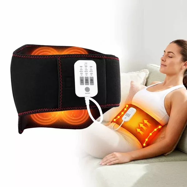 Back Massager Belt | Airbag Traction & Heat Lumbar Support | 124cm