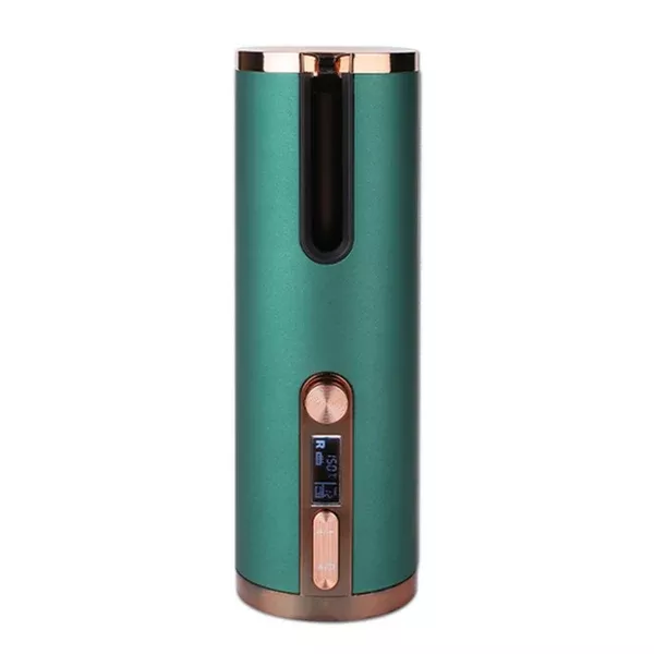 Cordless Automatic Hair Curler | Adjustable Temperature | Green