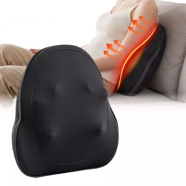Cordless Massage Pillow | Heated Neck, Back & Shoulder Massager