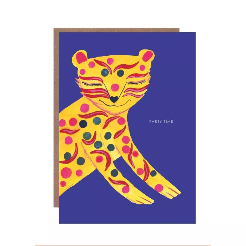‘Decorative Tiger’ Birthday Greetings Card