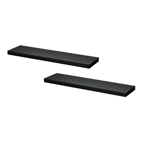 Floating Wall Shelves Set 2pc | 90cm | Black