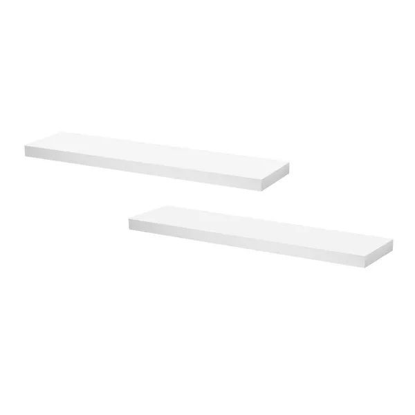 Floating Wall Shelves Set 2pc | 90cm | White
