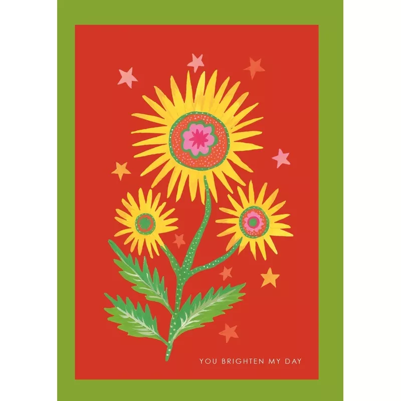 ‘Flower Burst 4’ Greetings Card