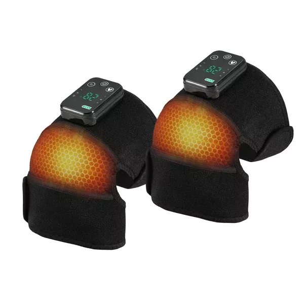 Heated Knee Massagers | 2 Pack Cordless Knee Wraps