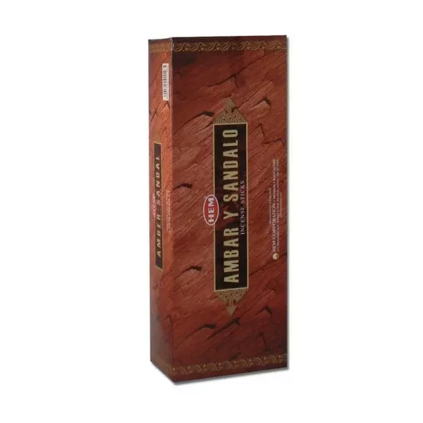 HEM Amber Sandal Incense Sticks - 120 Sticks