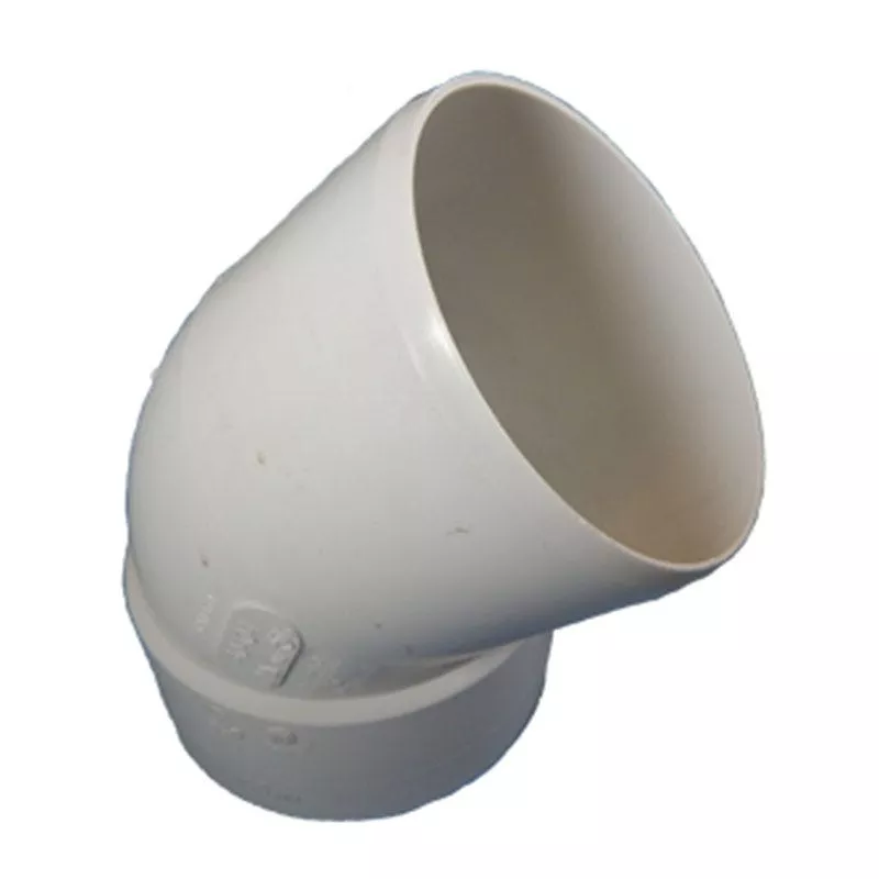 Multi Fittings – 4" PVC Sewer 45° (1/8) Bend Street Elbow S X H