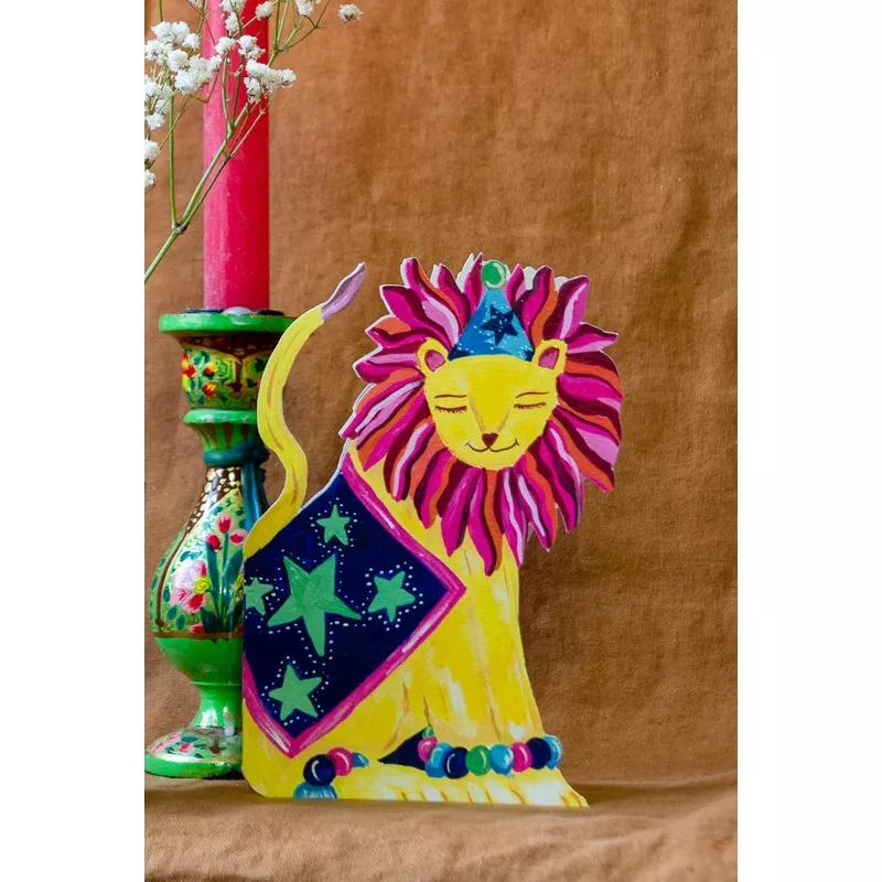 ‘Party Lion’ Die-Cut Greetings Card