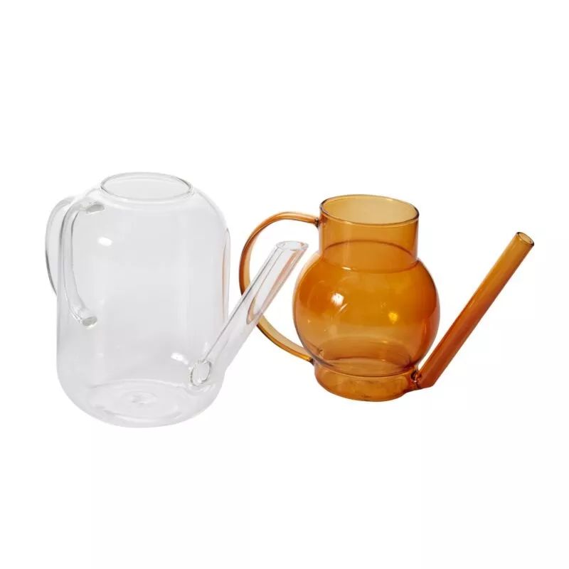 Pequeno Watering Can|7″ x 3.5″ x 4.25″ Amber|8.5″ x 3.75″ x 5.25″ Clear
