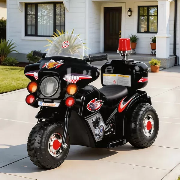 Rigo Kids Ride On Motorbike Motorcycle Car Black