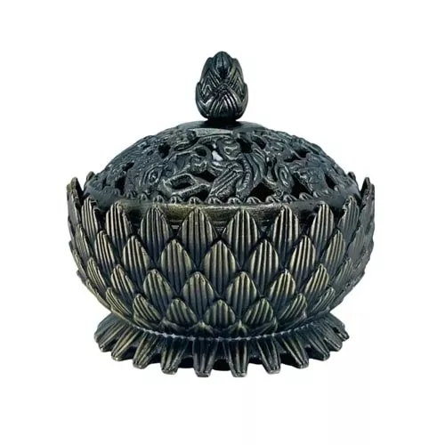 Small Brass Lotus Cone Holder