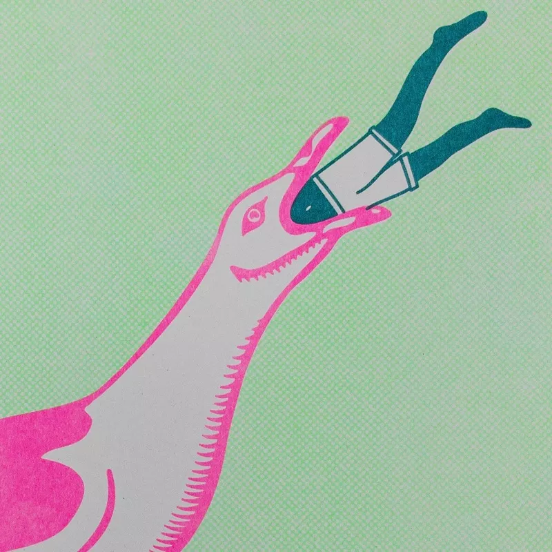 ‘Some Gulls Are Bigger Than Others’ Seagull Riso Art Print