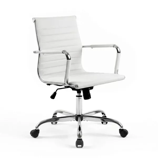 White Mid-Back Gaming Office Chair